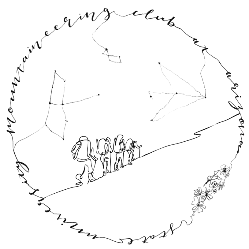 Mountaineering Club at Arizona State University line-art logo